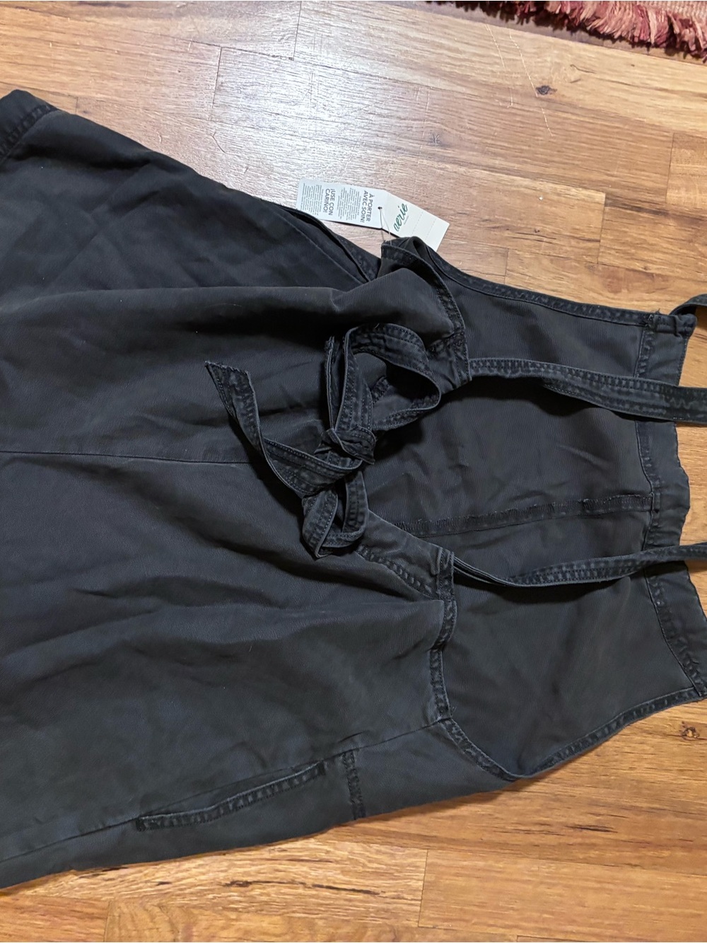 Aerie Charcoal Black Denim Utility Overall Shortalls: sold out online! - Picture 7 of 11